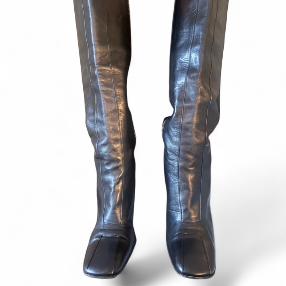 Bally Black High Heel Boots Leather Classic